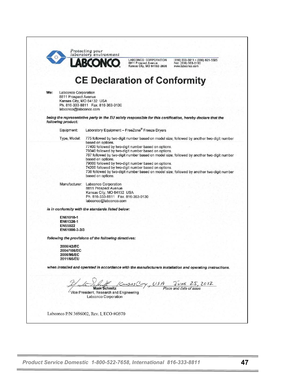 Labconco FreeZone 1 Liter Benchtop Freeze Dry Systems 7740071 User Manual | Page 51 / 51