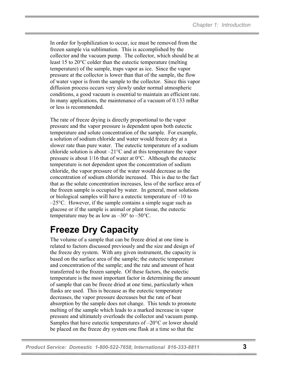 Freeze dry capacity | Labconco FreeZone 1 Liter Benchtop Freeze Dry Systems 7740071 User Manual | Page 7 / 51