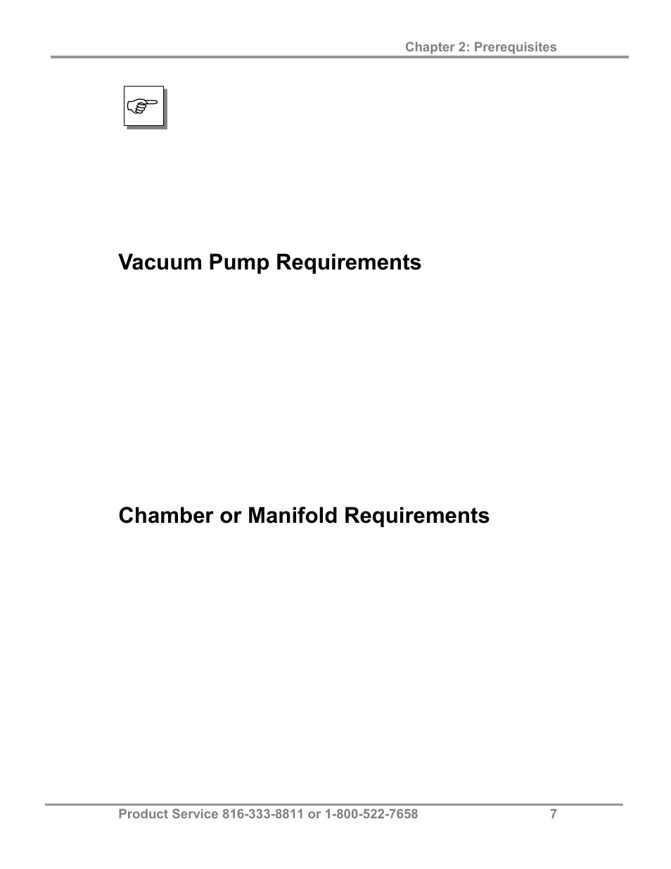 Vacuum pump requirements, Chamber or manifold requirements | Labconco FreeZone 2.5 Liter Freeze Dry Systems 76705 Series User Manual | Page 11 / 64