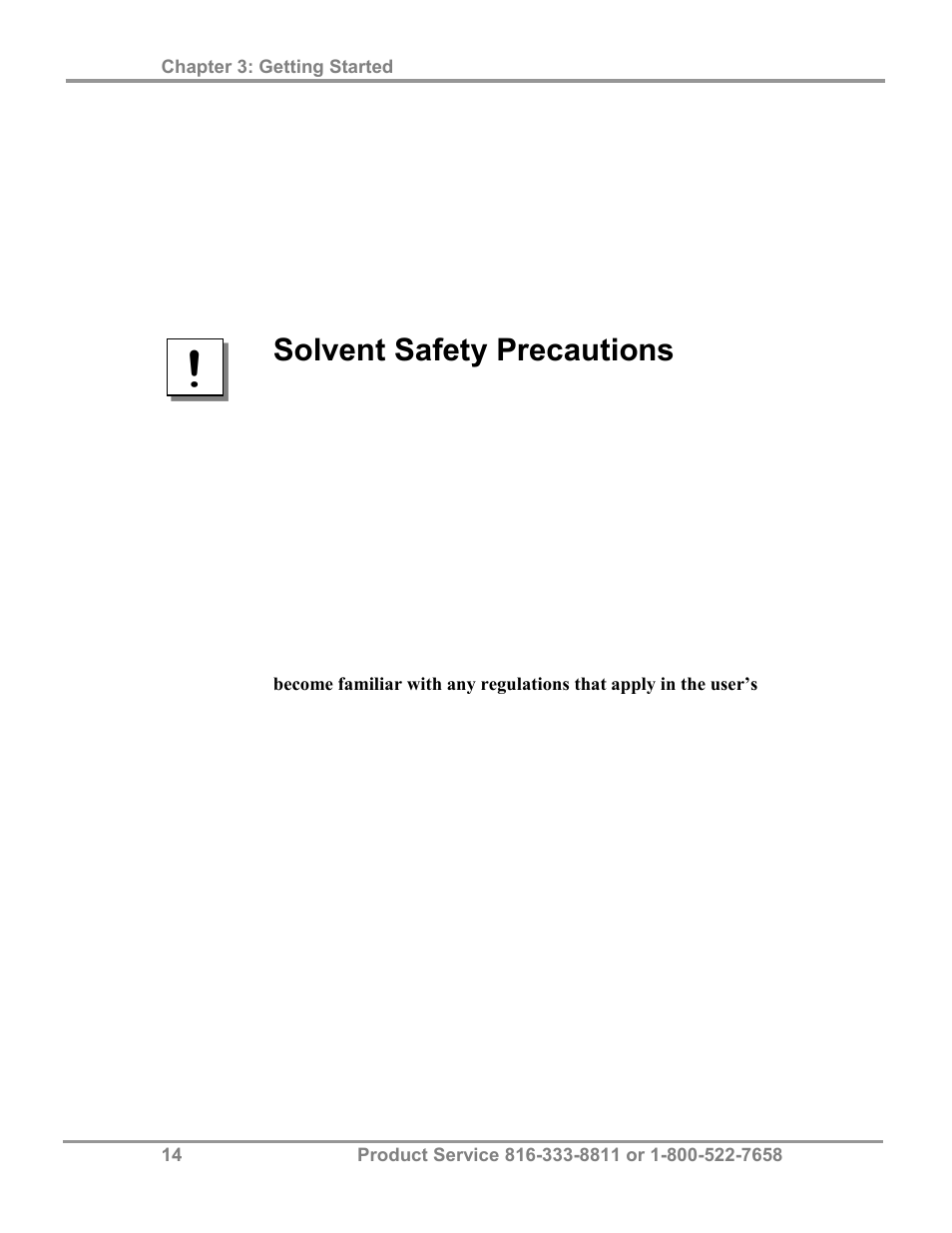 Solvent safety precautions | Labconco FreeZone 2.5 Liter Freeze Dry Systems 76705 Series User Manual | Page 18 / 64