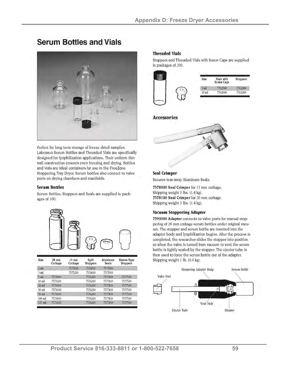Labconco FreeZone 2.5 Liter Freeze Dry Systems 76705 Series User Manual | Page 63 / 64