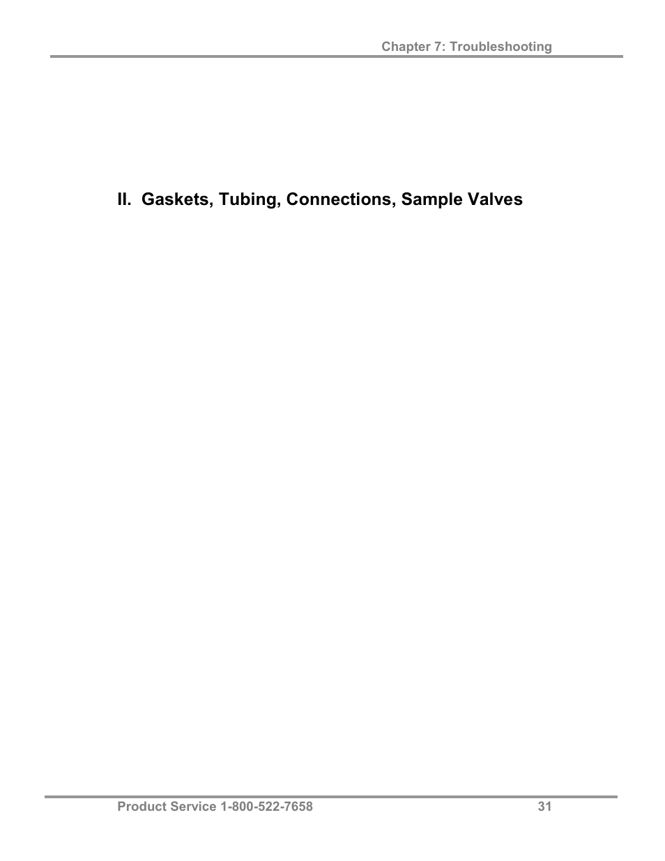 Ii. gaskets, tubing, connections, sample valves | Labconco FreeZone 4.5 Liter Freeze Dry Systems 77510 Series User Manual | Page 35 / 56