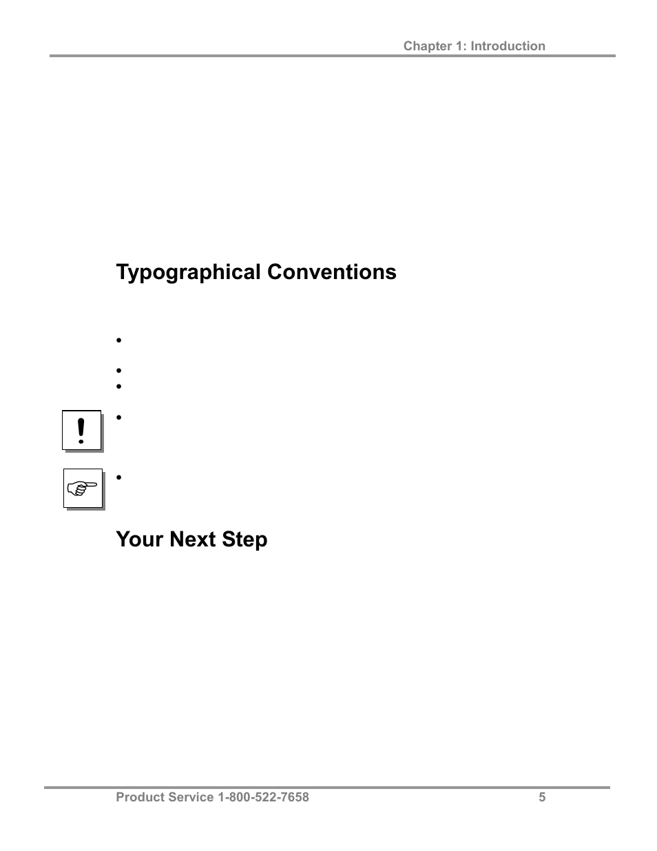 Typographical conventions, Your next step | Labconco FreeZone 4.5 Liter Freeze Dry Systems 77510 Series User Manual | Page 9 / 56