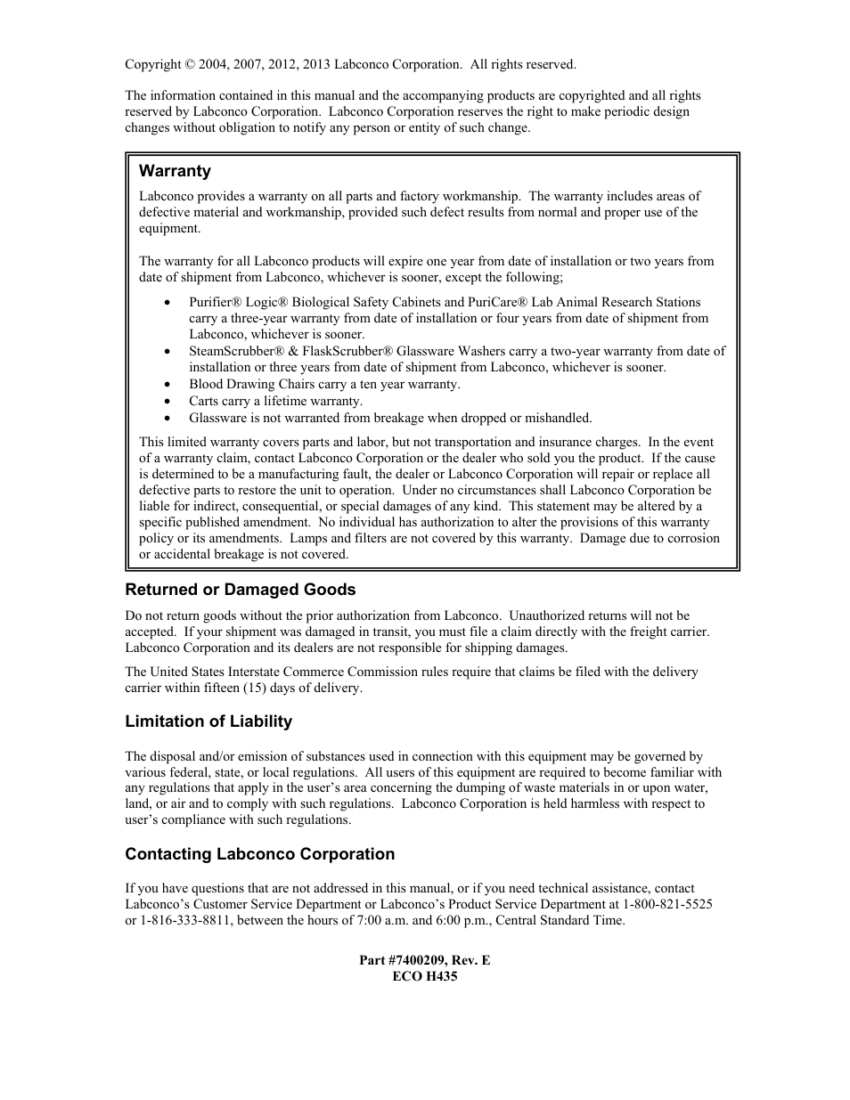 Labconco FreeZone 6 Liter Benchtop Freeze Dry Systems 77520 Series User Manual | Page 2 / 66