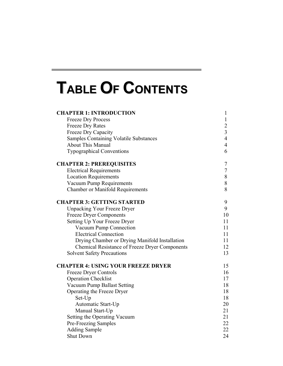 Labconco FreeZone 6 Liter Benchtop Freeze Dry Systems 77520 Series User Manual | Page 3 / 66