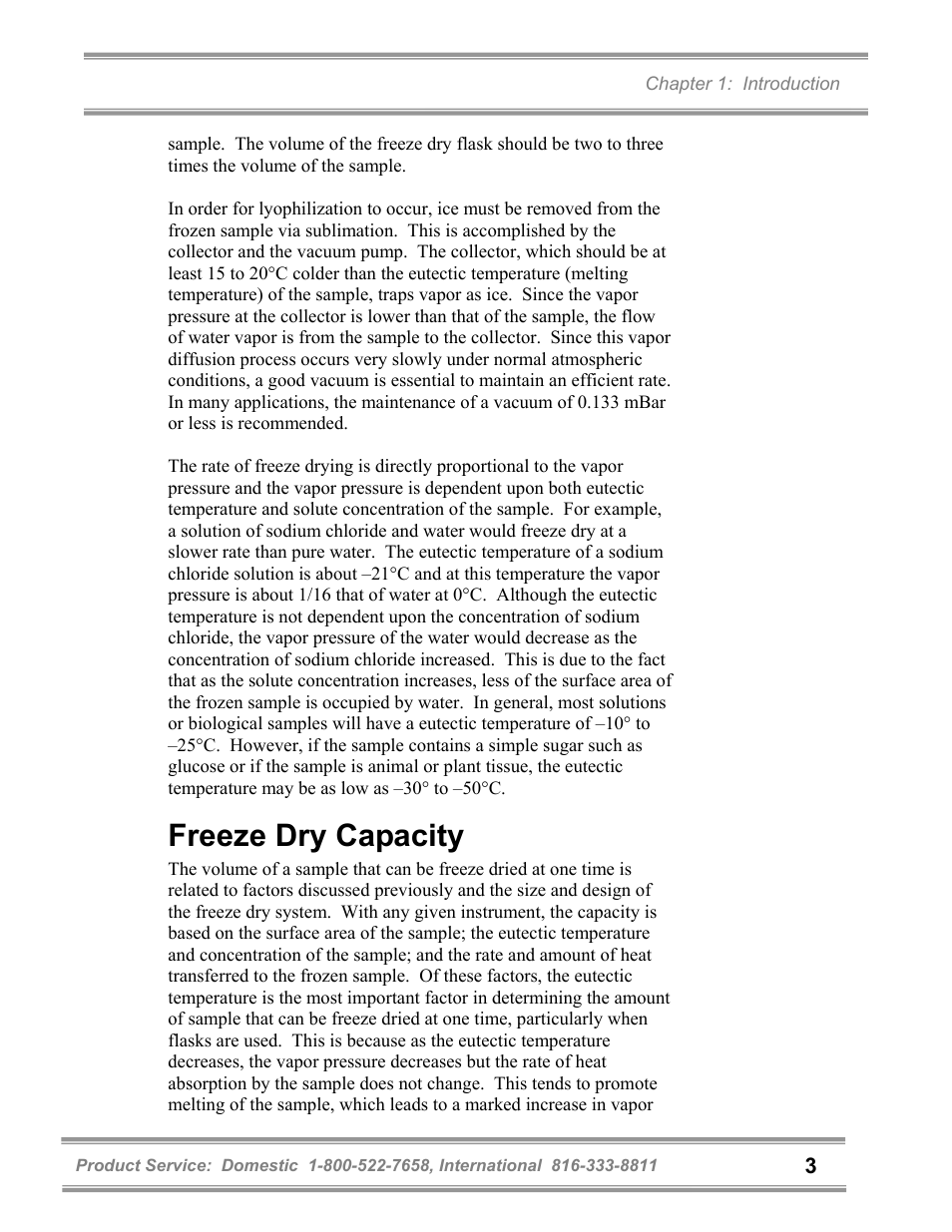Freeze dry capacity | Labconco FreeZone 6 Liter Benchtop Freeze Dry Systems 77520 Series User Manual | Page 7 / 66