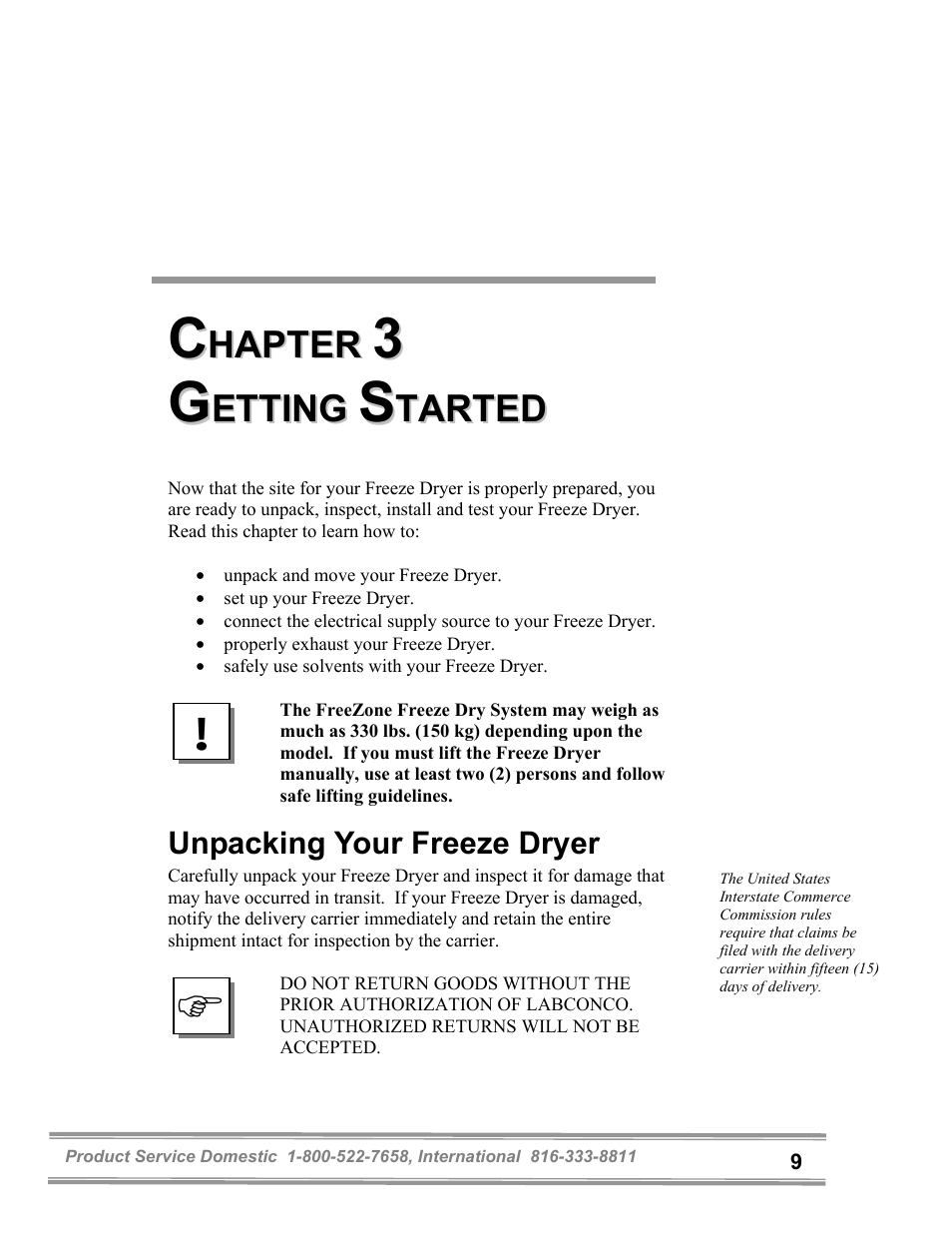Labconco FreeZone and FreeZone Plus 6, 12 and 18 Liter Freeze Dry Systems 79600 Series User Manual | Page 13 / 79