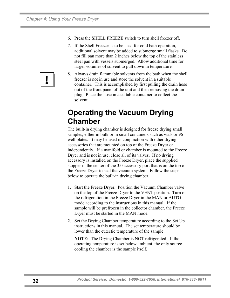 Operating the vacuum drying chamber | Labconco FreeZone and FreeZone Plus 6, 12 and 18 Liter Freeze Dry Systems 79600 Series User Manual | Page 36 / 79