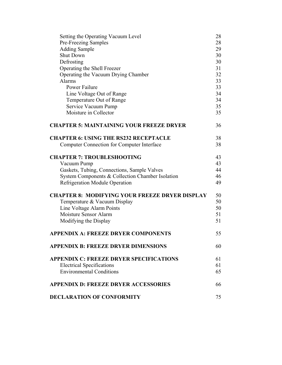 Labconco FreeZone and FreeZone Plus 6, 12 and 18 Liter Freeze Dry Systems 79600 Series User Manual | Page 4 / 79