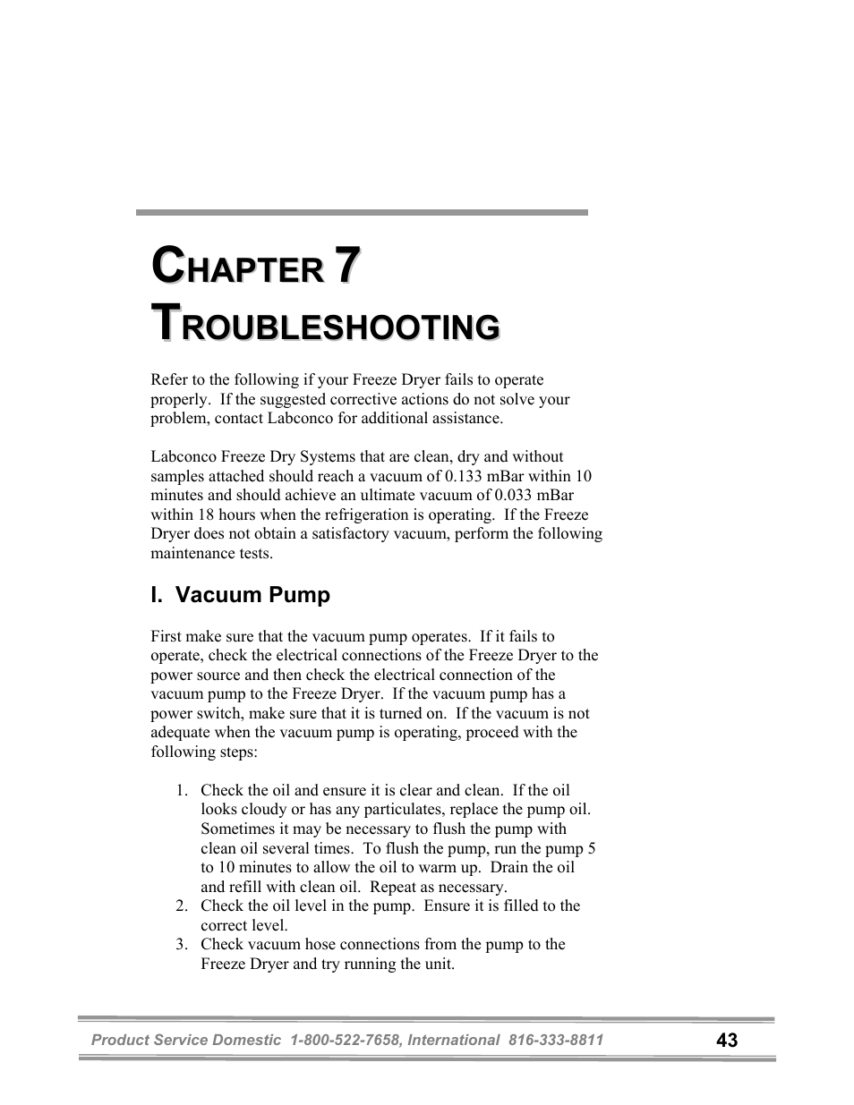 Labconco FreeZone and FreeZone Plus 6, 12 and 18 Liter Freeze Dry Systems 79600 Series User Manual | Page 47 / 79