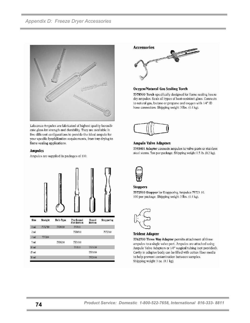Labconco FreeZone and FreeZone Plus 6, 12 and 18 Liter Freeze Dry Systems 79600 Series User Manual | Page 78 / 79