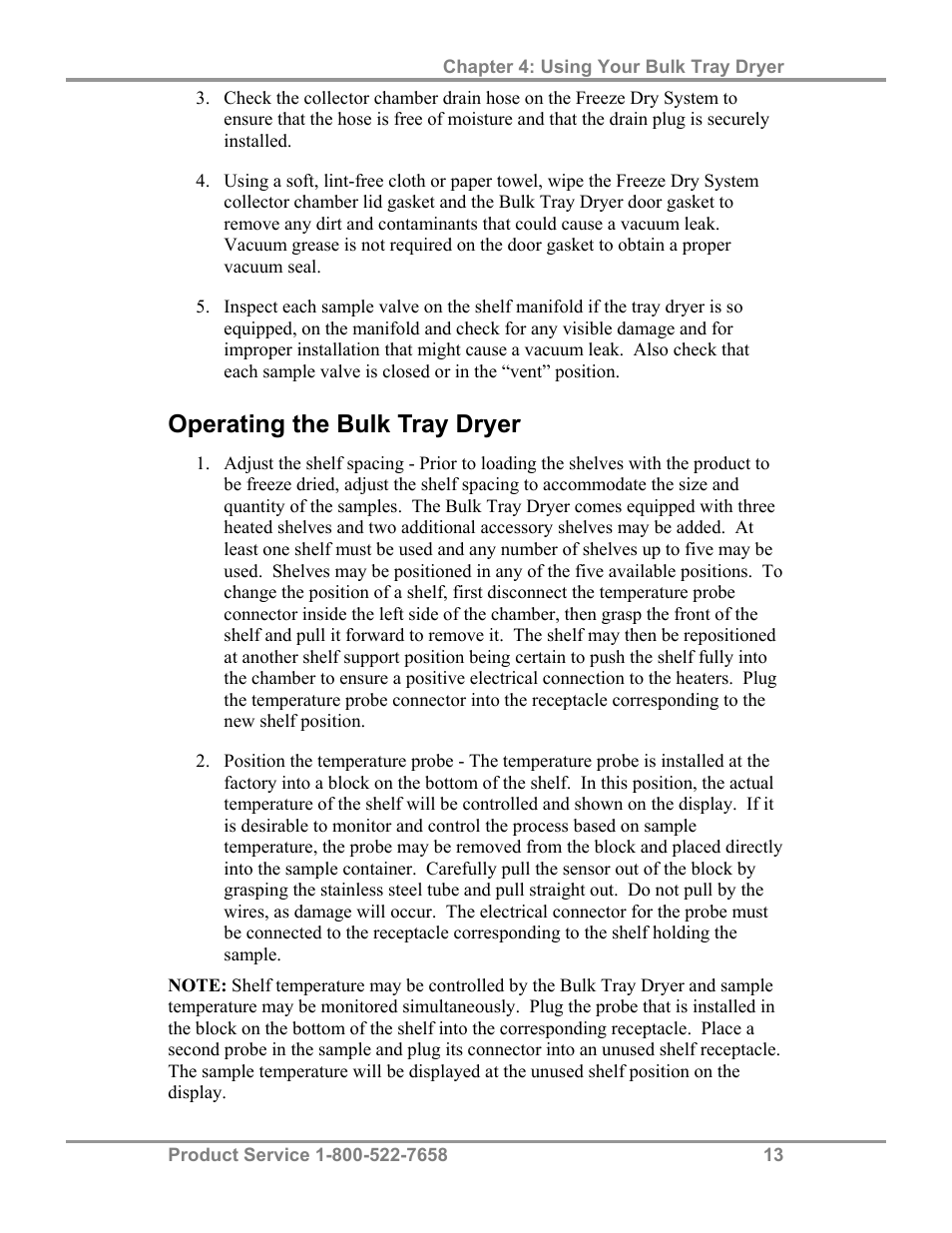 Operating the bulk tray dryer | Labconco FreeZone Bulk Tray Dryer 78060 Series User Manual | Page 17 / 43