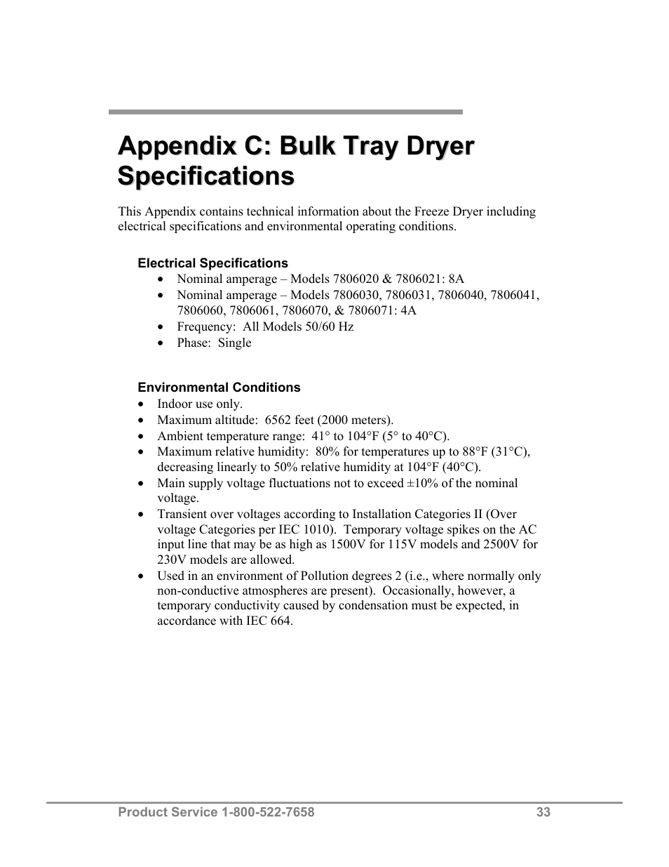 Labconco FreeZone Bulk Tray Dryer 78060 Series User Manual | Page 37 / 43