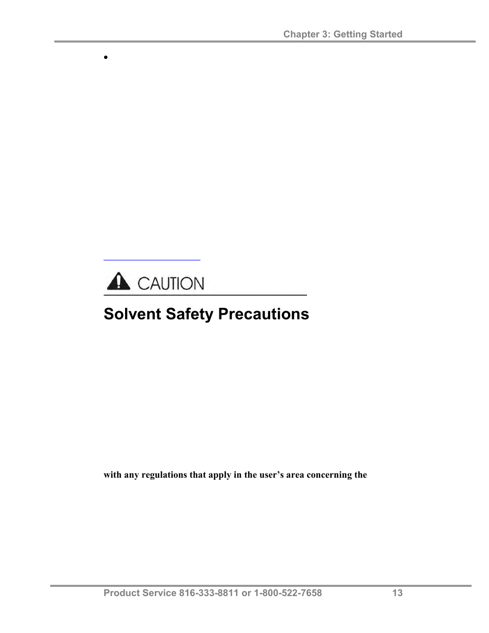 Solvent safety precautions | Labconco FreeZone Plus 4.5 Liter and FreeZone -105 C Cascade Freeze Dry Systems 73870 Series User Manual | Page 17 / 59