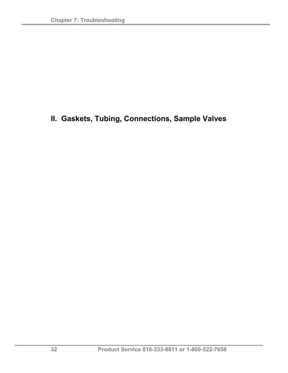 Ii. gaskets, tubing, connections, sample valves | Labconco FreeZone Plus 4.5 Liter and FreeZone -105 C Cascade Freeze Dry Systems 73870 Series User Manual | Page 36 / 59