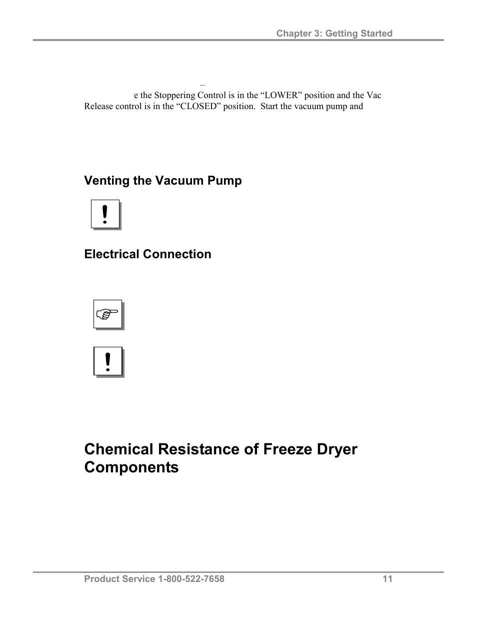 Chemical resistance of freeze dryer components | Labconco FreeZone Stoppering Tray Dryers 79480 Series User Manual | Page 15 / 58