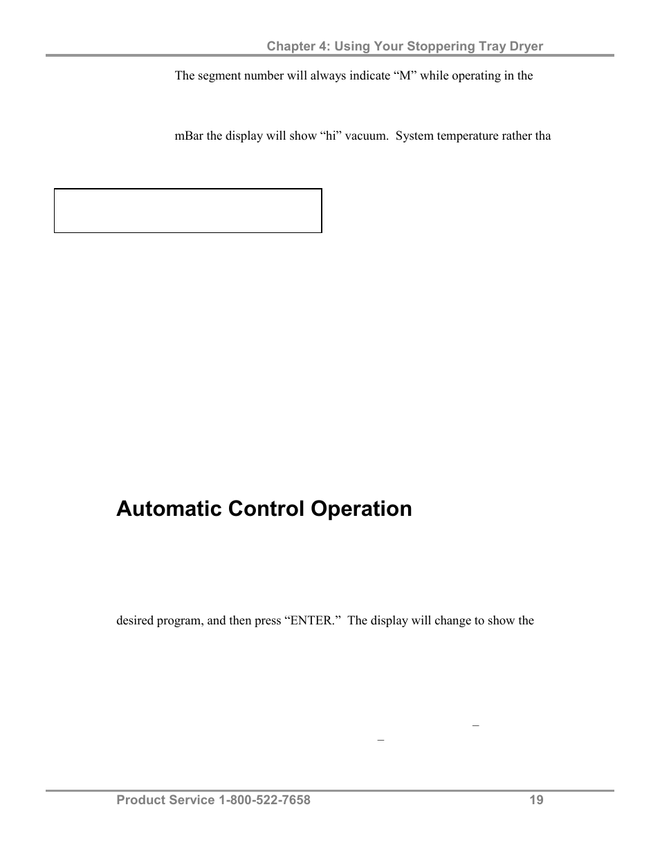 Automatic control operation | Labconco FreeZone Stoppering Tray Dryers 79480 Series User Manual | Page 23 / 58