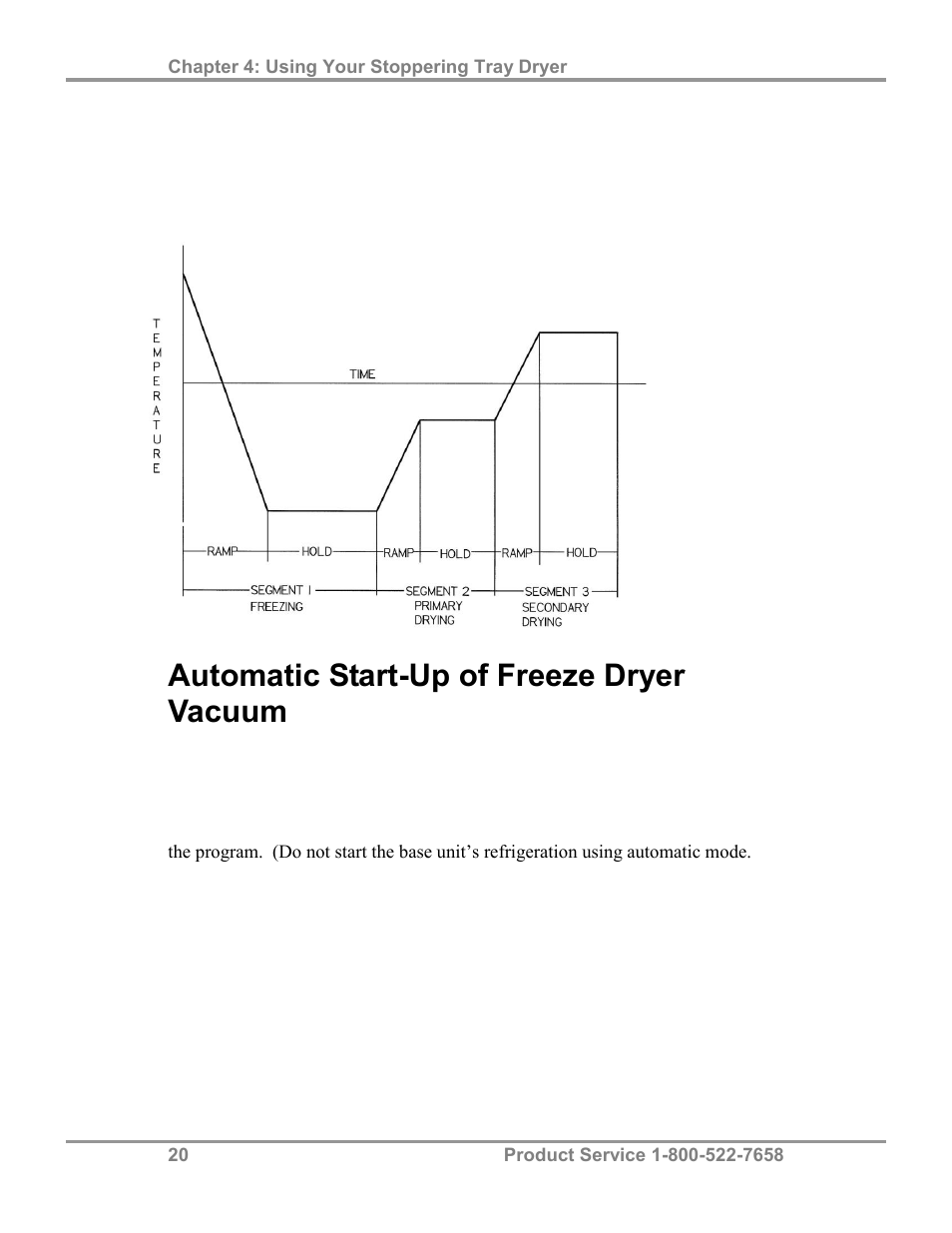 Automatic start-up of freeze dryer vacuum | Labconco FreeZone Stoppering Tray Dryers 79480 Series User Manual | Page 24 / 58