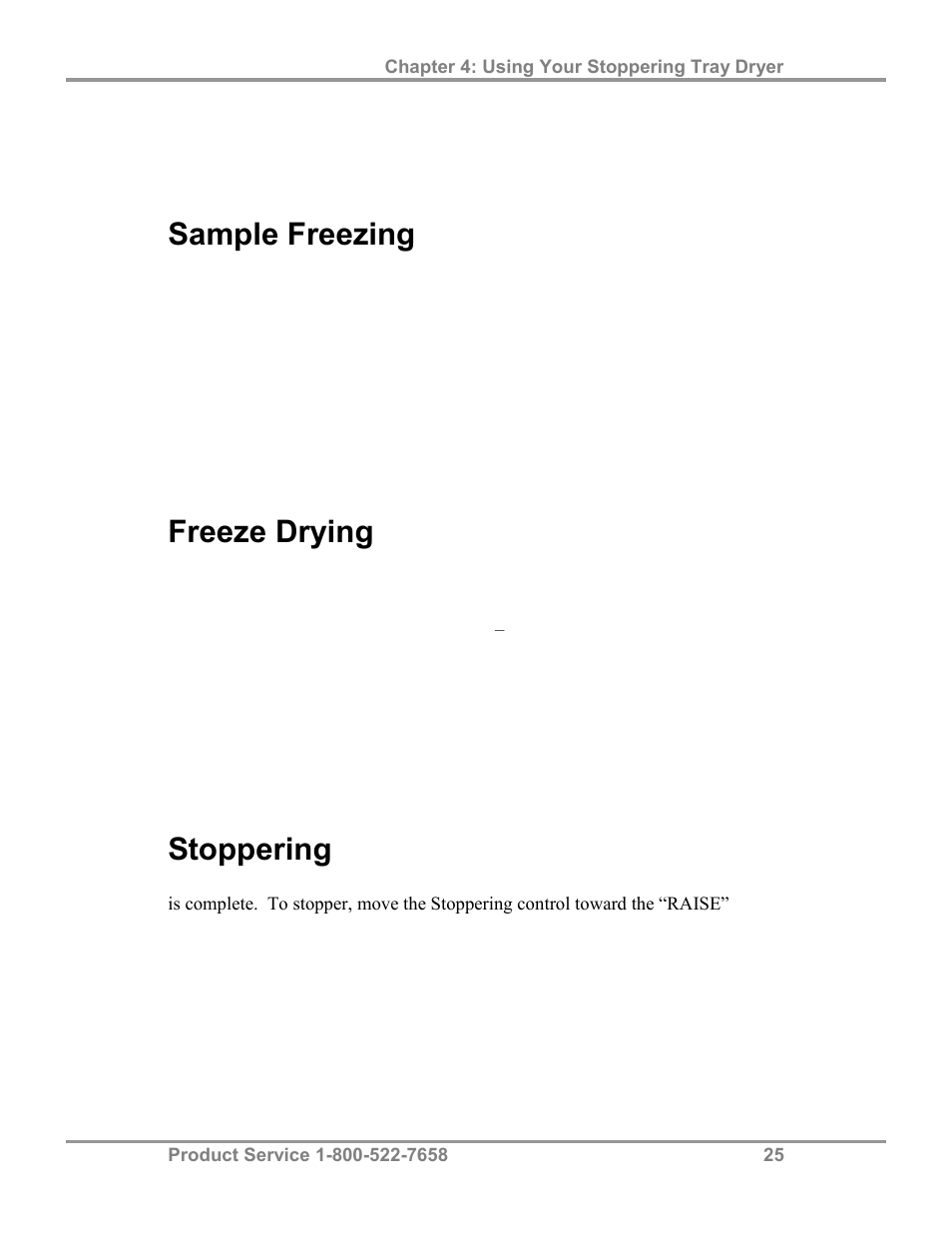 Sample freezing, Freeze drying, Stoppering | Labconco FreeZone Stoppering Tray Dryers 79480 Series User Manual | Page 29 / 58