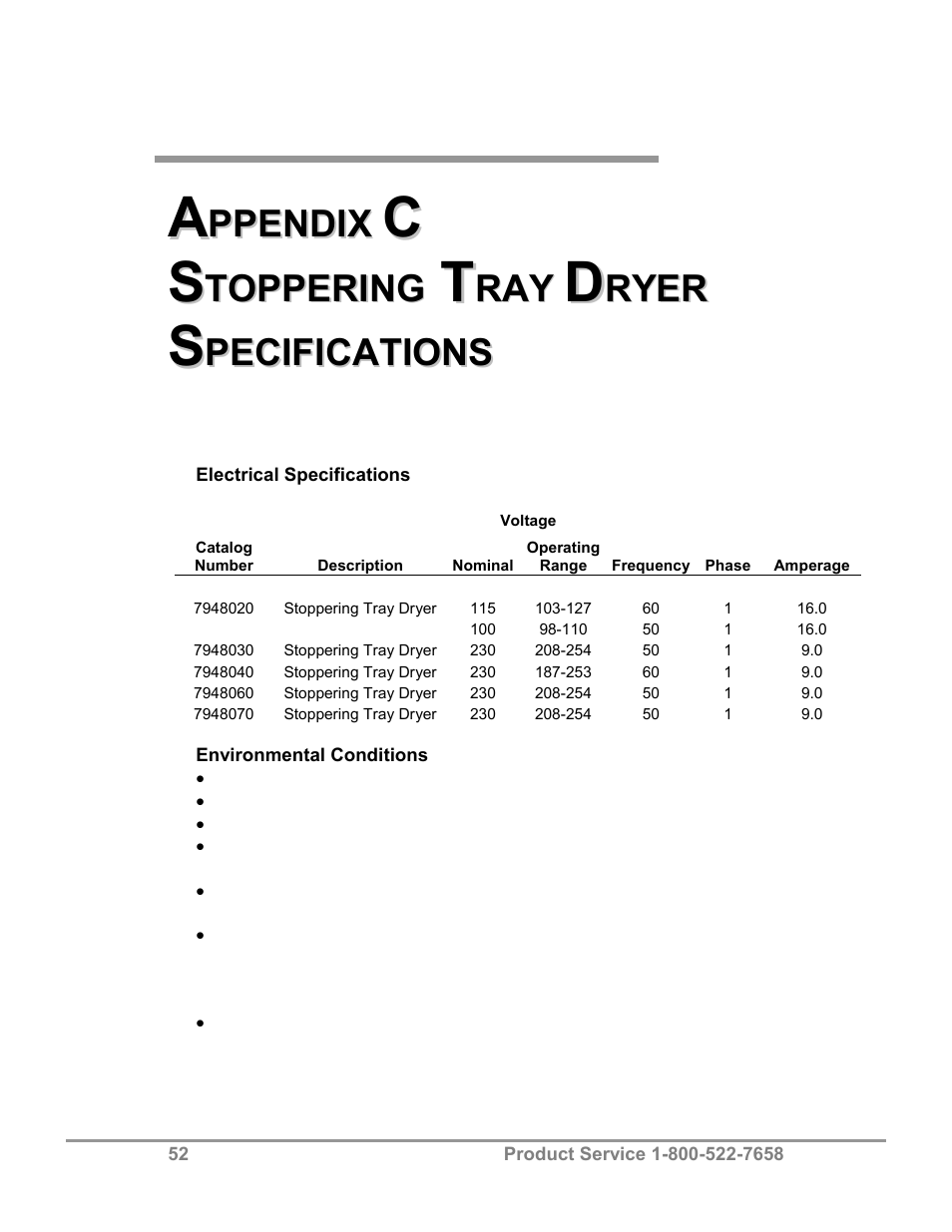 Ra a y y | Labconco FreeZone Stoppering Tray Dryers 79480 Series User Manual | Page 56 / 58