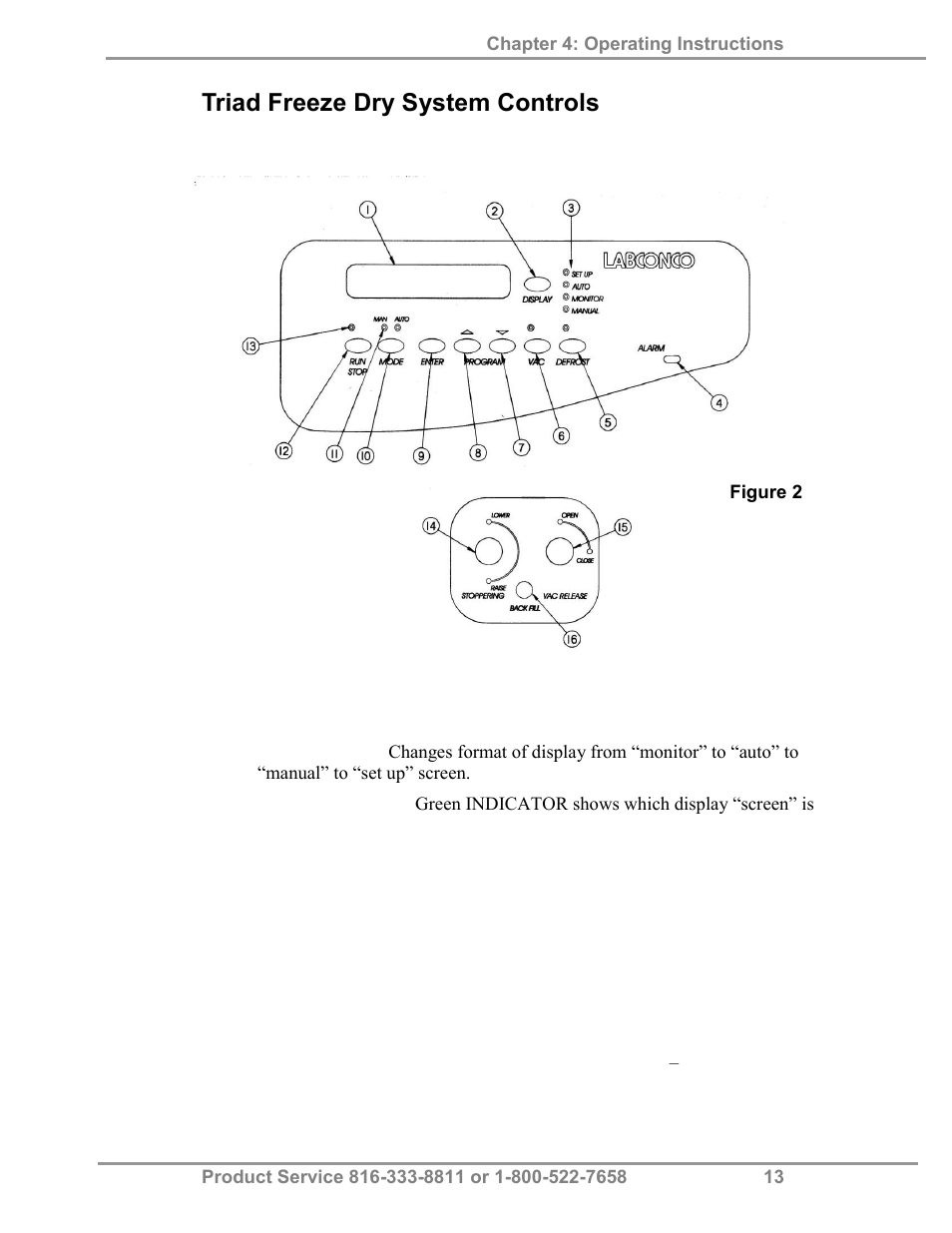 Triad freeze dry system controls | Labconco FreeZone Triad Freeze Dry System 74000 Series User Manual | Page 17 / 58