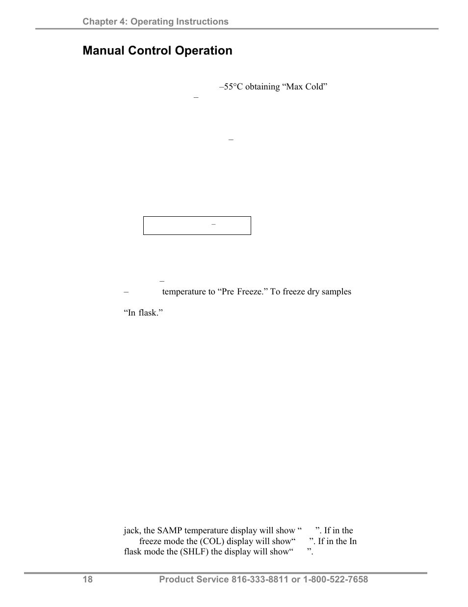 Manual control operation | Labconco FreeZone Triad Freeze Dry System 74000 Series User Manual | Page 22 / 58