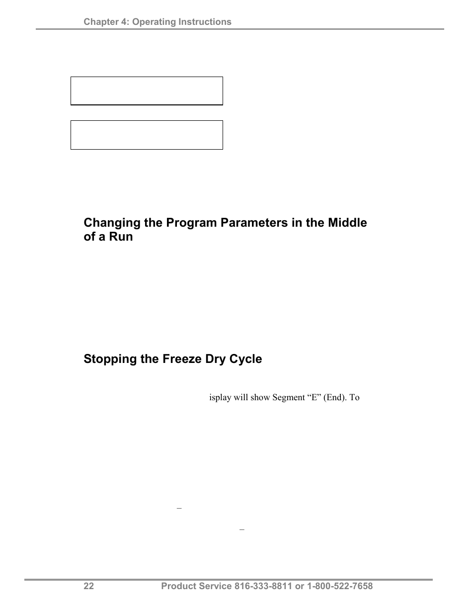 Stopping the freeze dry cycle | Labconco FreeZone Triad Freeze Dry System 74000 Series User Manual | Page 26 / 58