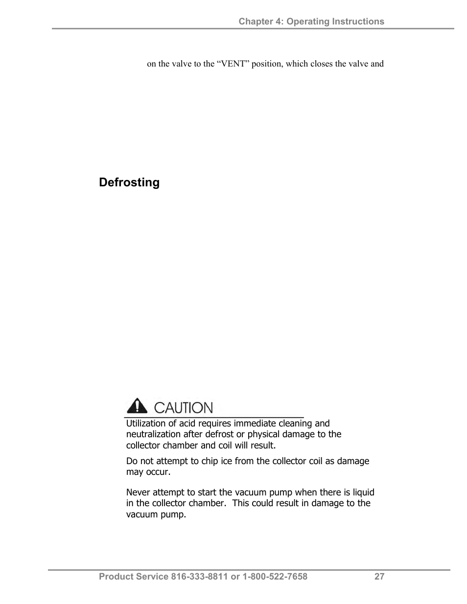 Defrosting | Labconco FreeZone Triad Freeze Dry System 74000 Series User Manual | Page 31 / 58