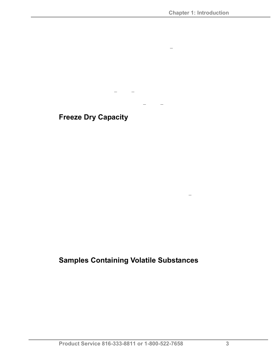 Freeze dry capacity, Samples containing volatile substances | Labconco FreeZone Triad Freeze Dry System 74000 Series User Manual | Page 7 / 58