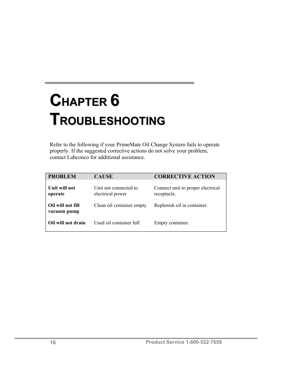 Labconco PrimeMate Oil Change System 73570 Series User Manual | Page 20 / 30