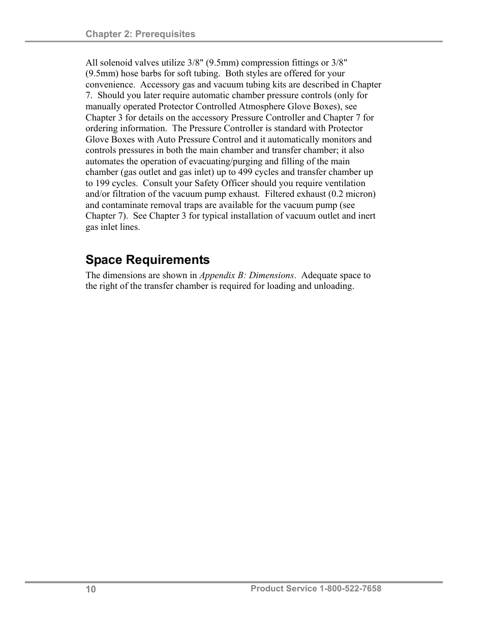 Space requirements | Labconco Protector Controlled Atmosphere Glove Box User Manual | Page 14 / 80