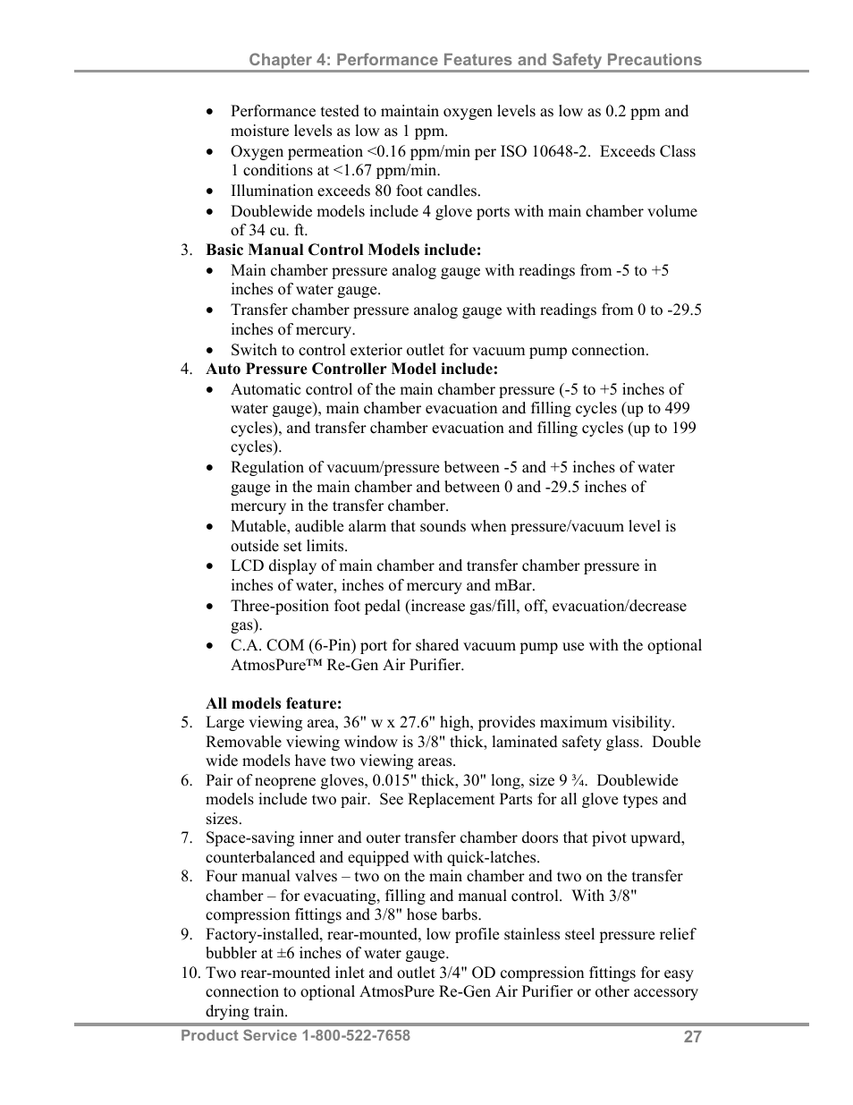 Labconco Protector Controlled Atmosphere Glove Box User Manual | Page 31 / 80