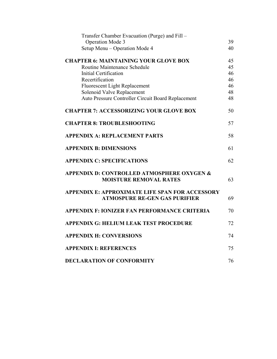 Labconco Protector Controlled Atmosphere Glove Box User Manual | Page 4 / 80