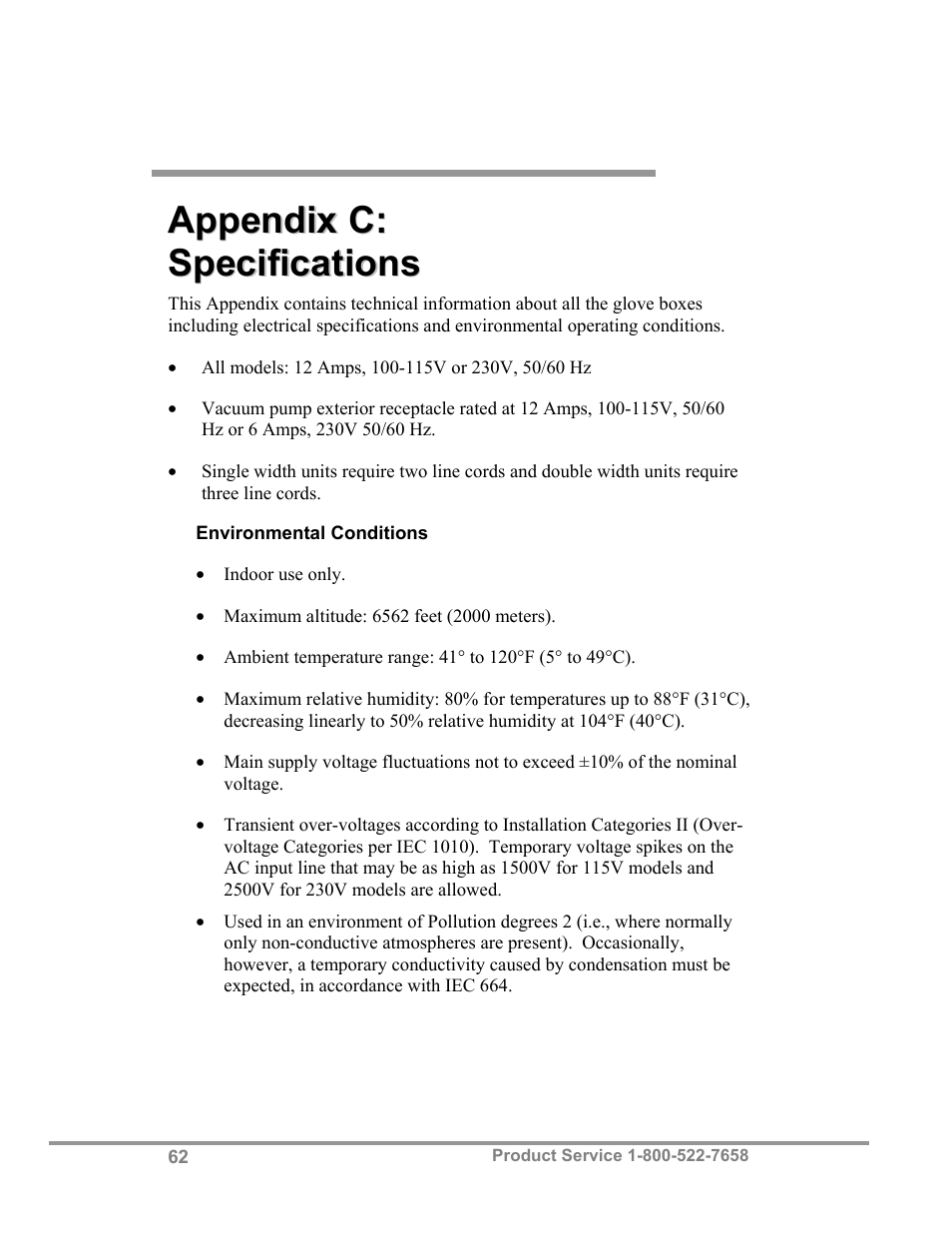 Labconco Protector Controlled Atmosphere Glove Box User Manual | Page 66 / 80