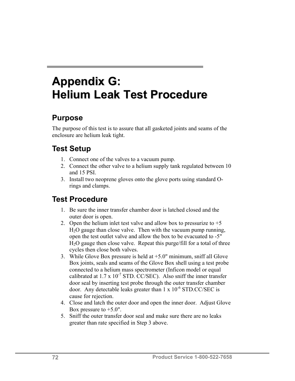 Labconco Protector Controlled Atmosphere Glove Box User Manual | Page 76 / 80