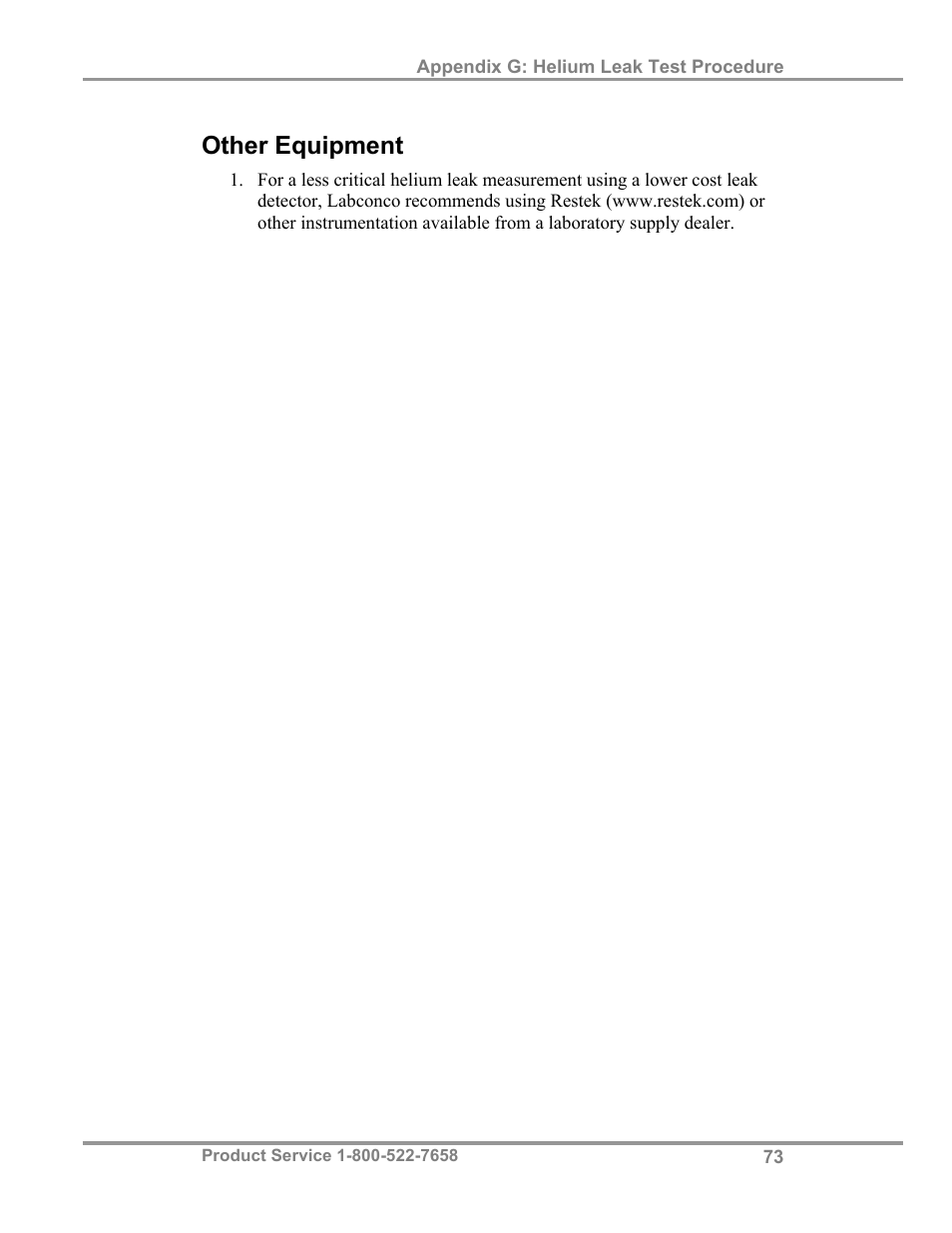 Other equipment | Labconco Protector Controlled Atmosphere Glove Box User Manual | Page 77 / 80