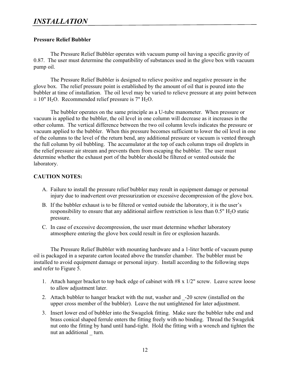 Installation | Labconco Protector Controlled Atmosphere Glove Boxes 5080102 User Manual | Page 11 / 53