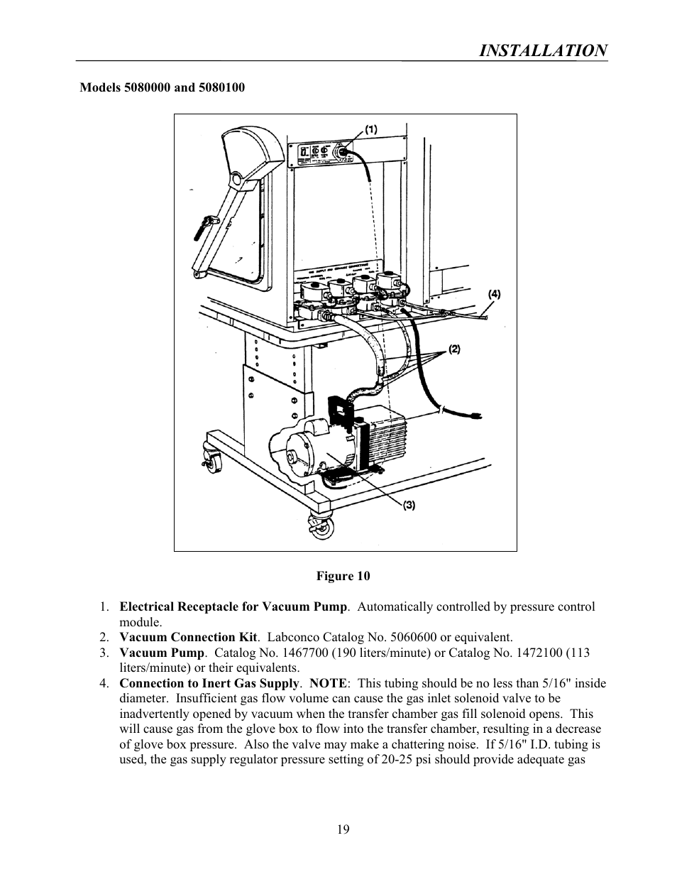 Installation | Labconco Protector Controlled Atmosphere Glove Boxes 5080102 User Manual | Page 18 / 53