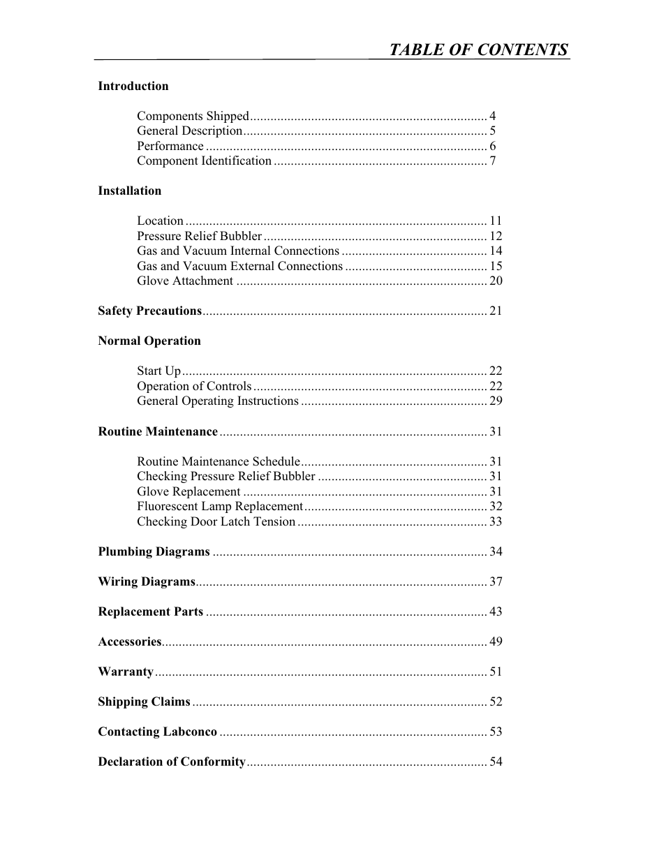 Labconco Protector Controlled Atmosphere Glove Boxes 5080102 User Manual | Page 2 / 53