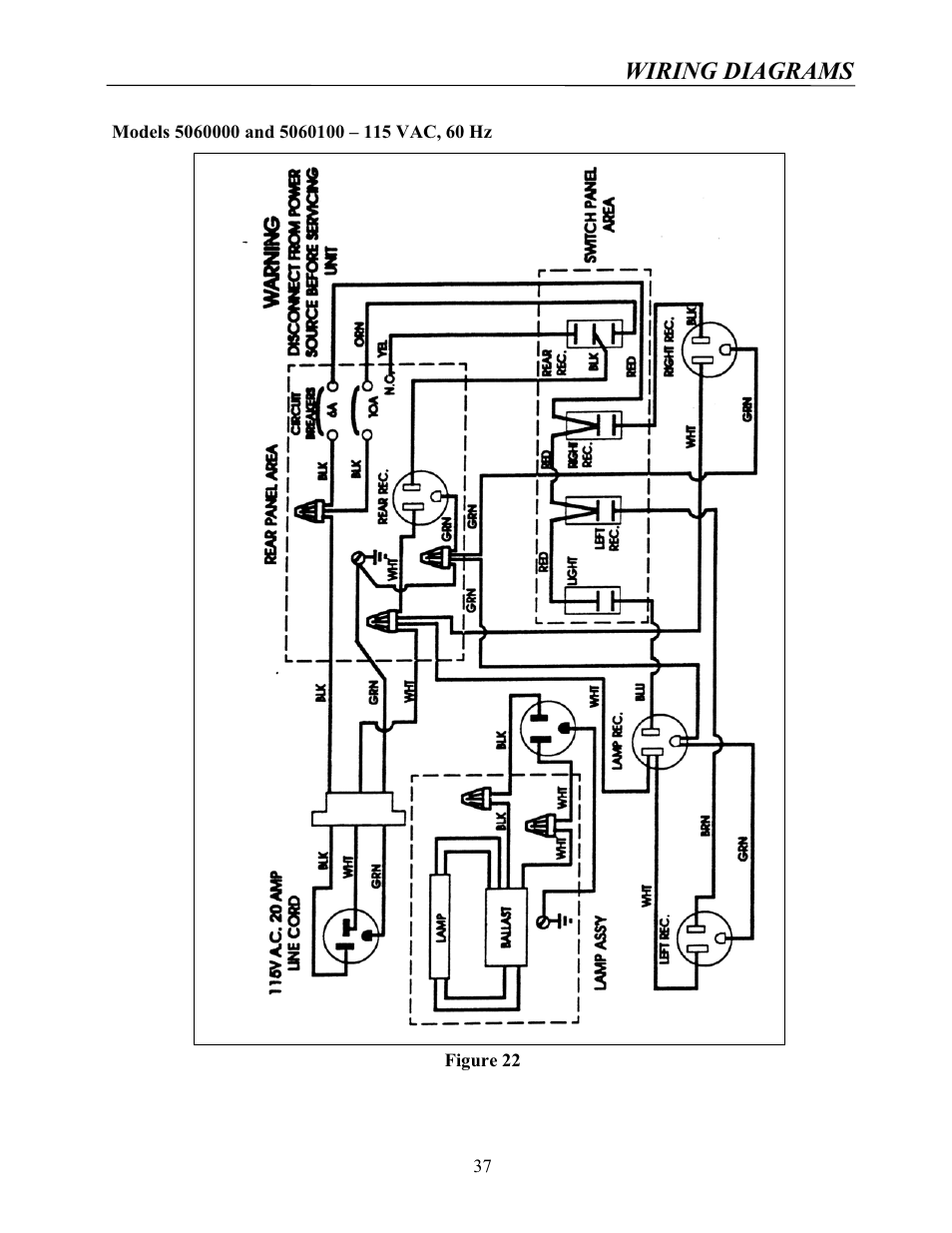 Wiring diagrams | Labconco Protector Controlled Atmosphere Glove Boxes 5080102 User Manual | Page 36 / 53