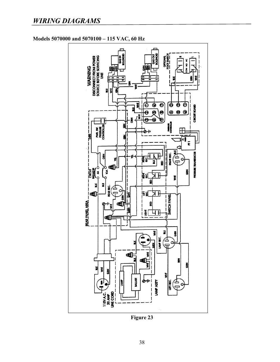 Wiring diagrams | Labconco Protector Controlled Atmosphere Glove Boxes 5080102 User Manual | Page 37 / 53