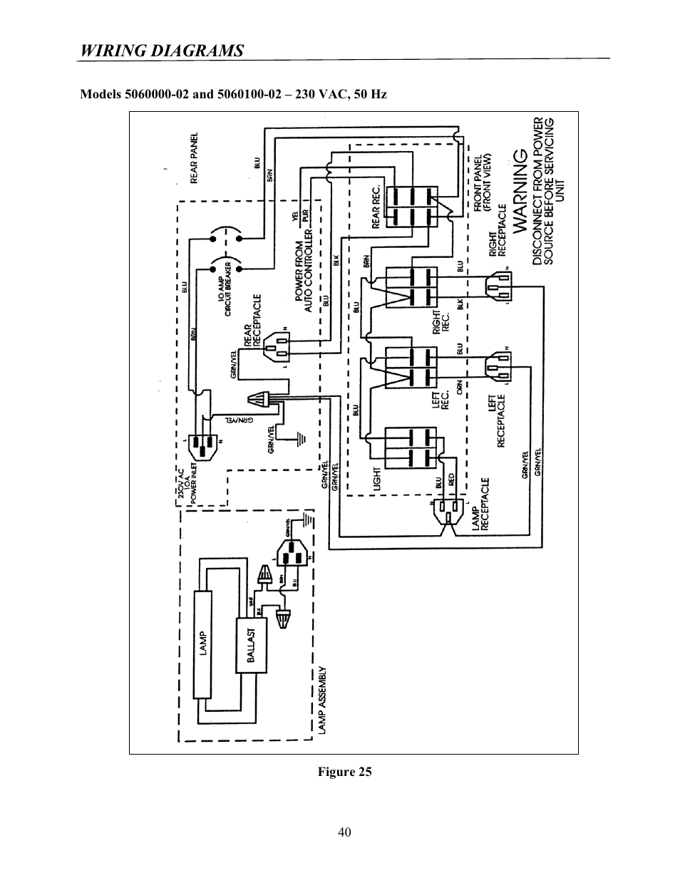 Wiring diagrams | Labconco Protector Controlled Atmosphere Glove Boxes 5080102 User Manual | Page 39 / 53
