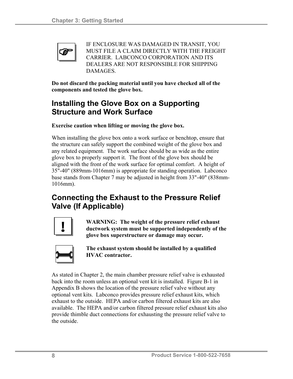 Labconco Precise Controlled Atmosphere and Basic Glove Boxes 5220131 User Manual | Page 12 / 63