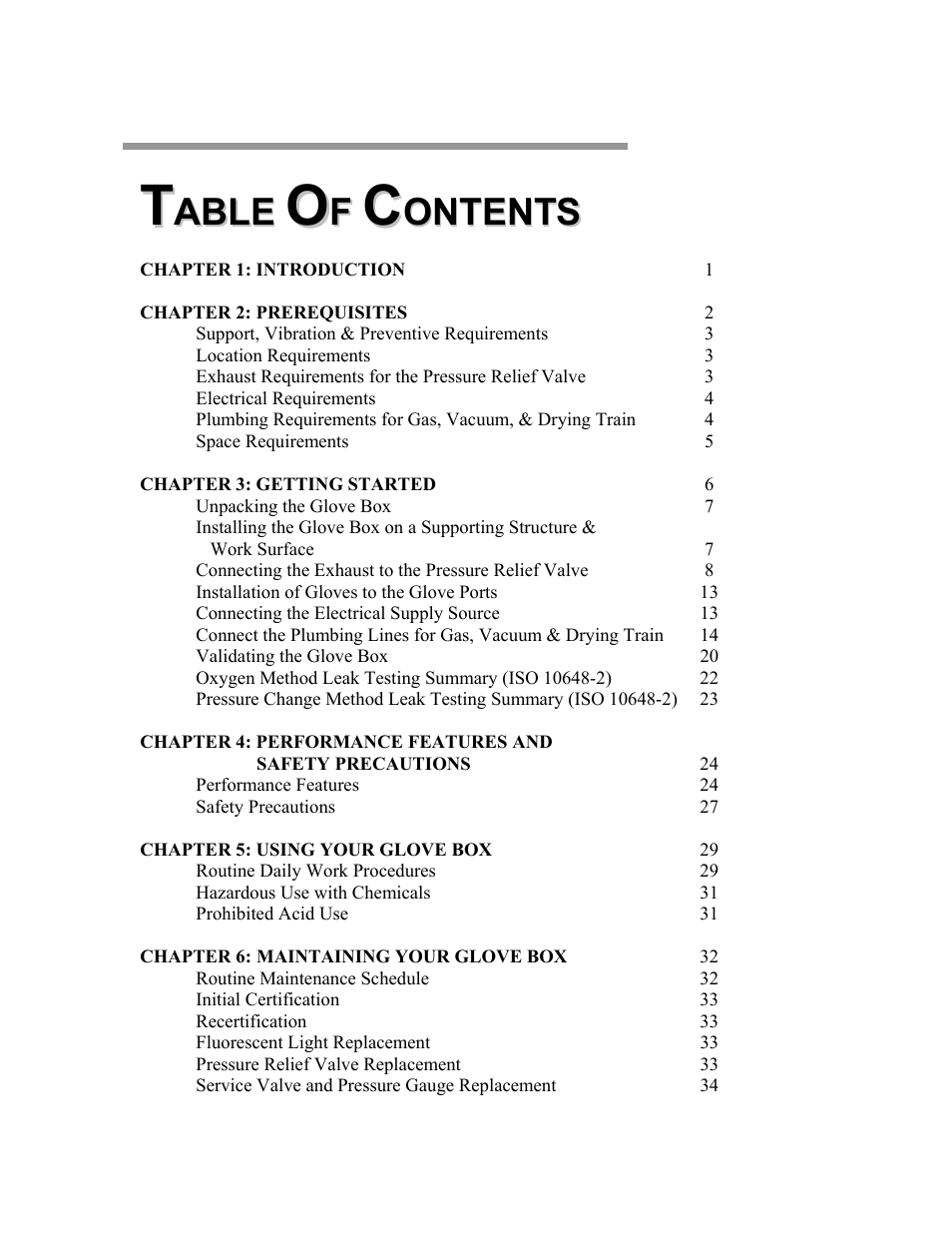 Labconco Precise Controlled Atmosphere and Basic Glove Boxes 5220131 User Manual | Page 3 / 63