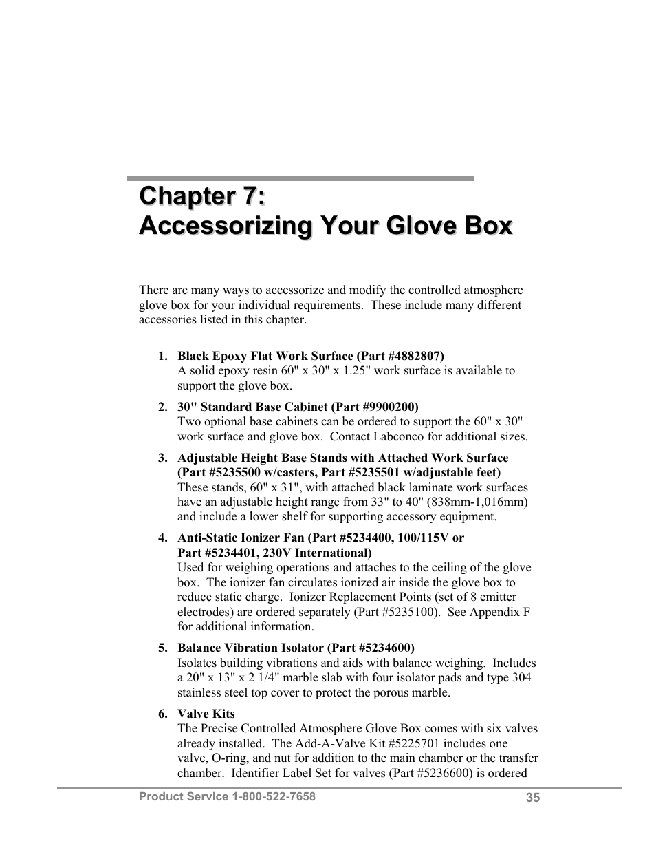 Labconco Precise Controlled Atmosphere and Basic Glove Boxes 5220131 User Manual | Page 39 / 63