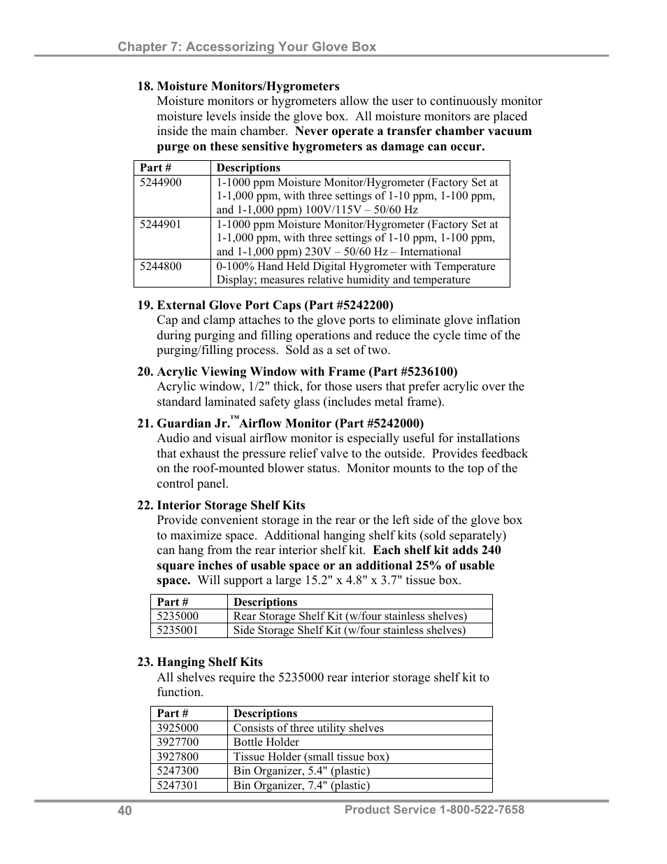 Labconco Precise Controlled Atmosphere and Basic Glove Boxes 5220131 User Manual | Page 44 / 63