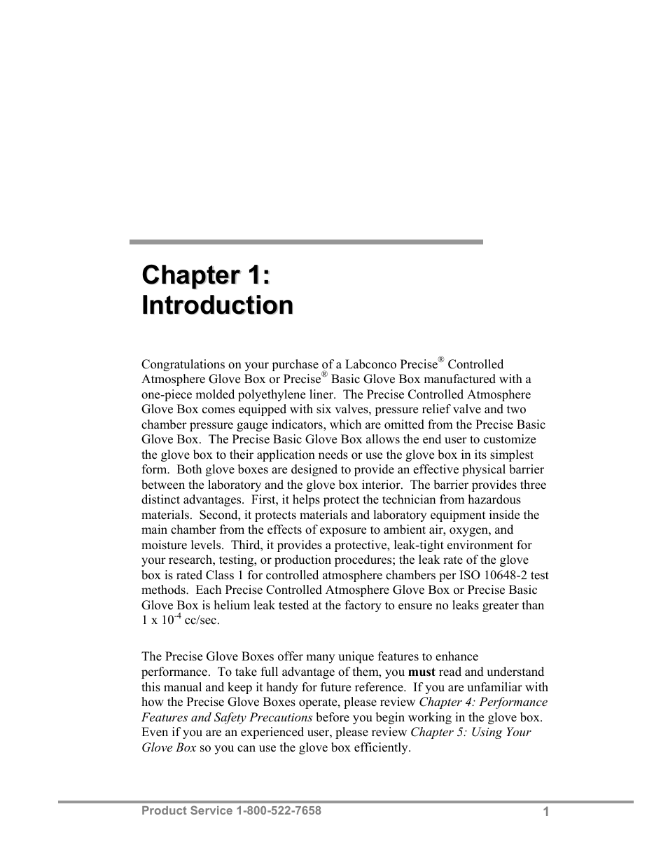 Labconco Precise Controlled Atmosphere and Basic Glove Boxes 5220131 User Manual | Page 5 / 63