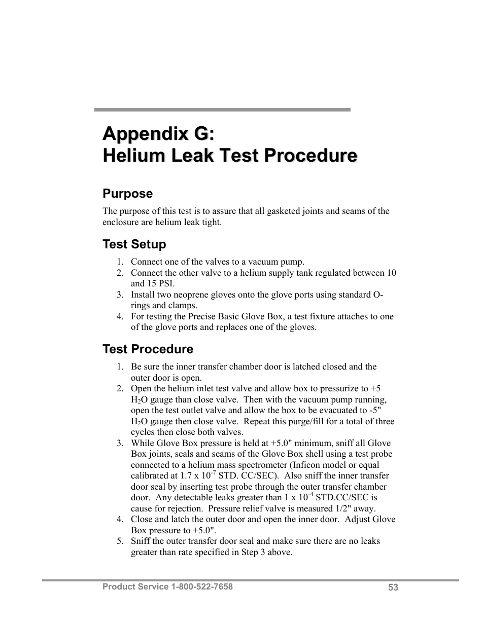 Labconco Precise Controlled Atmosphere and Basic Glove Boxes 5220131 User Manual | Page 57 / 63