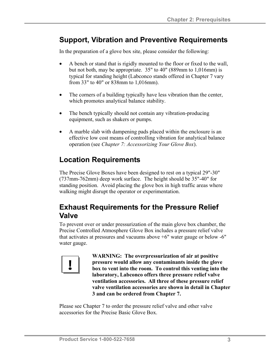 Labconco Precise Controlled Atmosphere and Basic Glove Boxes 5220131 User Manual | Page 7 / 63