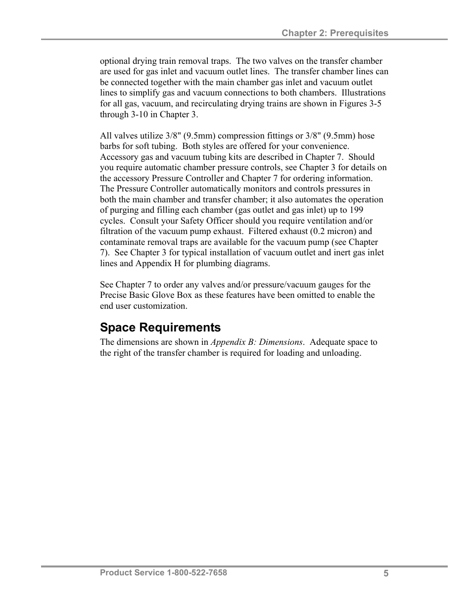 Space requirements | Labconco Precise Controlled Atmosphere and Basic Glove Boxes 5220131 User Manual | Page 9 / 63